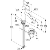 KLUDI "NOVA FONTE Pura" Bidet-Einhebelmischer (mattweiß)